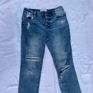 PISTOLA straight leg rip jeans